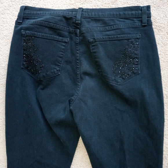 NYDJ Dark Wash Embellished Pockets Bootcut Jeans - Picture 5 of 12